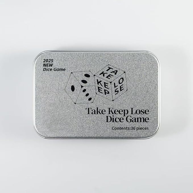 2025 Dice Game, Take Keep Lose Dice Game Set, Perfect for Board Game Party, Ideal Gift for Friends, Dad, Mom