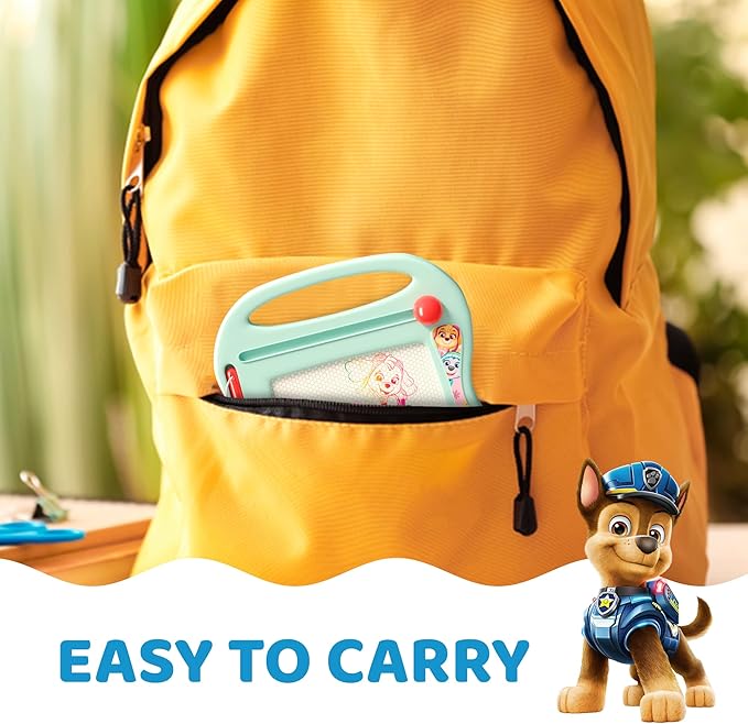 Paw Patrol Magnetic Board for Kids, Erasable Toddler Drawing Pad, Magic Sketcher, Sketch & Doodle Travel Toy, Aqua