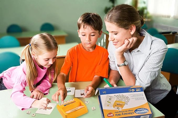 BOHS Spanish Literacy Wiz Fun Game - Espanol Lower Case 60 Flash Cards - Preschool Language Learning Educational Toys-Pack of 6