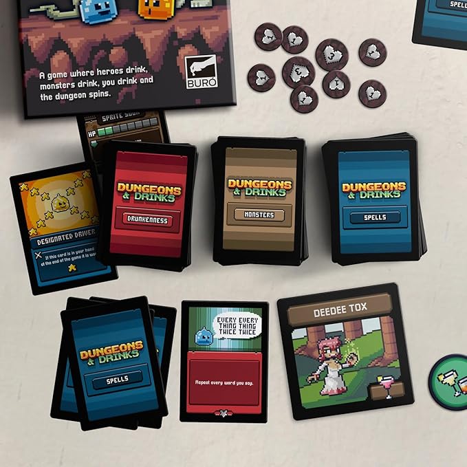 | Dungeon & DR!NKS - Ultimate Adult Card Game - Quick & Engaging 30-Minute Fun for 2-6 Players, Adult Parties, Friendsgiving & Game Nights - Christmas Games