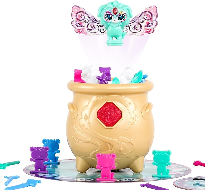 Magic Mixies Magic Potion Cauldron Game. Place The Magic Ingredients Into The Cauldron and Make The Exclusive Mixling Leap Up and Out to Win