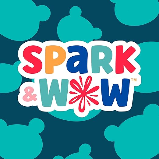 SPARK & WOW Bear Activity Wall Panel - Ages 18m+ - Montessori Sensory Wall Toy - 4 Activities - Busy Board - Toddler Room Décor