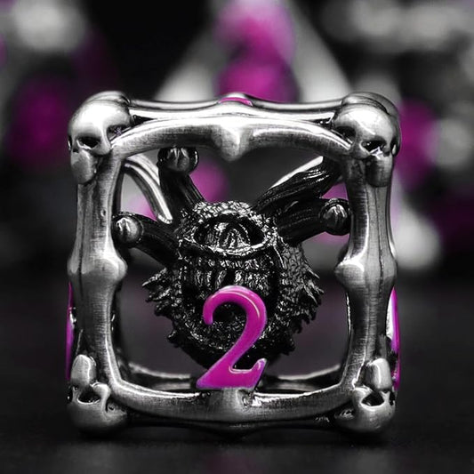 Beholder Dice Set DND, Dragon Eye Dice, ZHOORQI 7PC/Set Polyhedral Dices for Dungeons and Dragons, RPG, Eye Monster D&D Gifts (Eye-Purple)