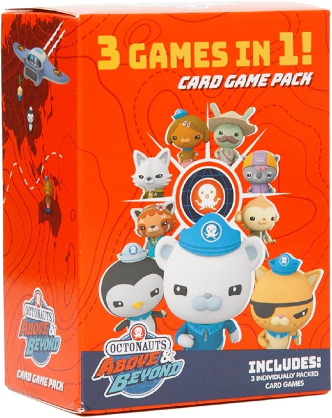 Mighty Mojo Octonauts Kids Classic Card Games - Memory Game, Go Fish & Old Maid Fun Family Game for Boys and Girls Party Toys Night – Three Total Easter Basket Stuffer