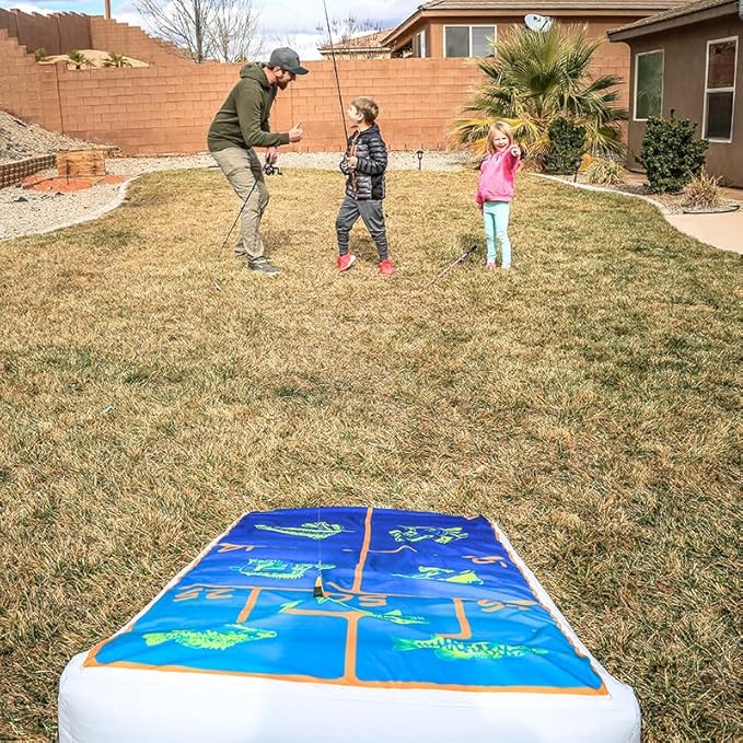 | TruCast Inflatable Outdoor Fishing Game | Practice or Learn to cast in Your Backyard (Game ONLY)