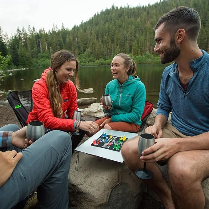 Outside Inside Backpack Board Games, Compact, Foldable, Magnetic, Travel Size for Camping and Travel