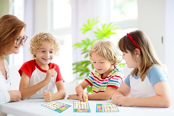 Summer Party Games Summer Bingo Game for Kids Pool Party Favors 24 Players Board Game Table Bingo Cards Game for Large Group Activities