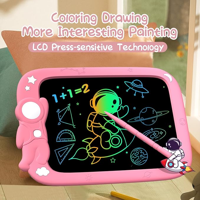 9 Inch LCD Writing Tablet for Kids Erasable Kid Drawing Pad Reusable Colorful Electronic Doodle Board for Toddler Educational and Learning Toys for Boy and Girls