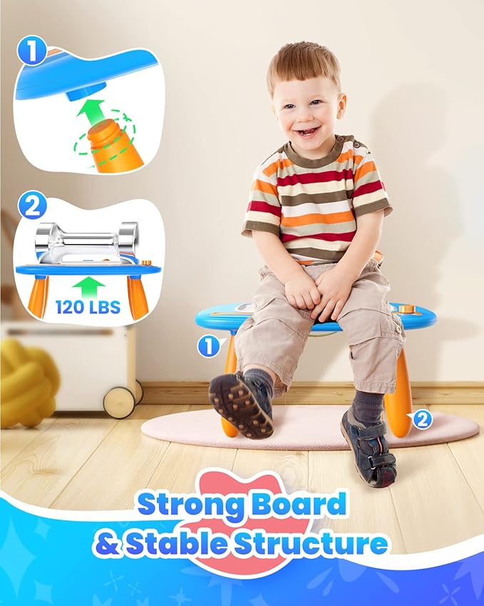 Toddlers Toys Ages 1-3, Magnetic Drawing Board, Toddler Boy Toys for 1 2 3 Years Old, Doodle Board Pad Learning and Educational Toys for 18 Months Baby 1-3 Yr Kids Birthday Gifts - Blue