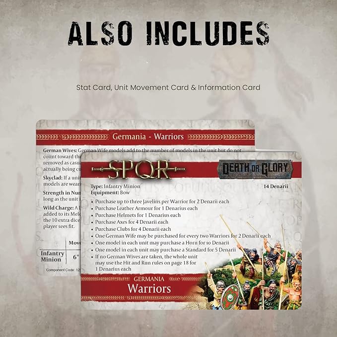 Wargames Delivered SPQR - Germania - Germanic Warriors. 28mm Miniatures Base, Roman and Greek Military Legion for Miniature War Games, and Roman War Game by Warlord Games