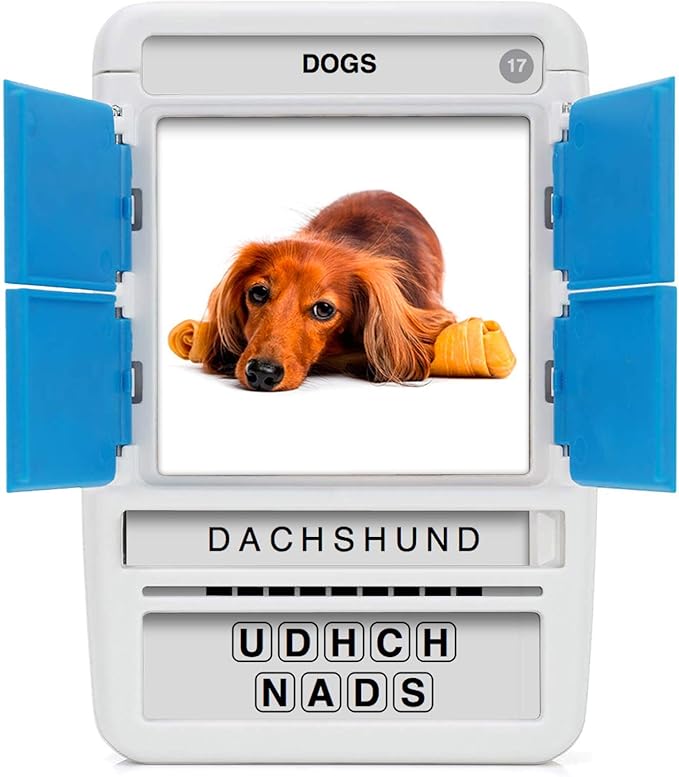 100 PICS Dogs Travel Game | Learn 100 Dog Breeds Flash Cards with Slide Reveal Case | Card Game, Gift, Stocking Stuffer | for Kids and Adults | Ages 6+