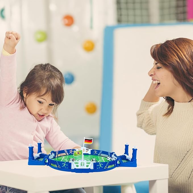OJYUDD Mini Tabletop Foosball Game Set,Desktop Foosball Soccer Games,Table Top Foosball Sport Board Game for Kids,Indoor Game Room,Family Party