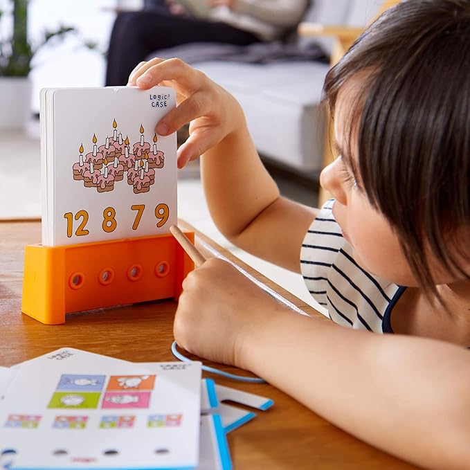 HABA Logic! CASE Starter Set - Brain Teaser Puzzles and Car Games for Kids Ages 4-8, A Handheld Game to Develop Critical Thinking for Kids