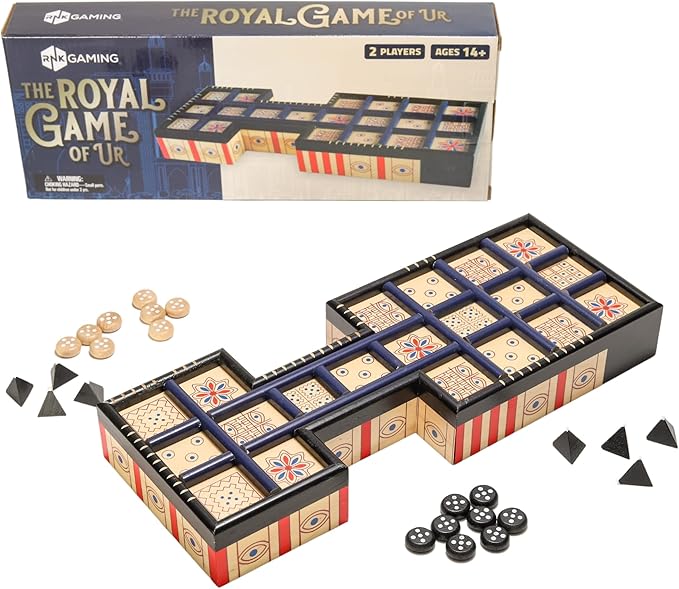 The Royal Game of Ur Board Game – Ancient Strategy Board Game for 2 Players, Fast-Paced and Easy to Learn, Over 4500 Years Old