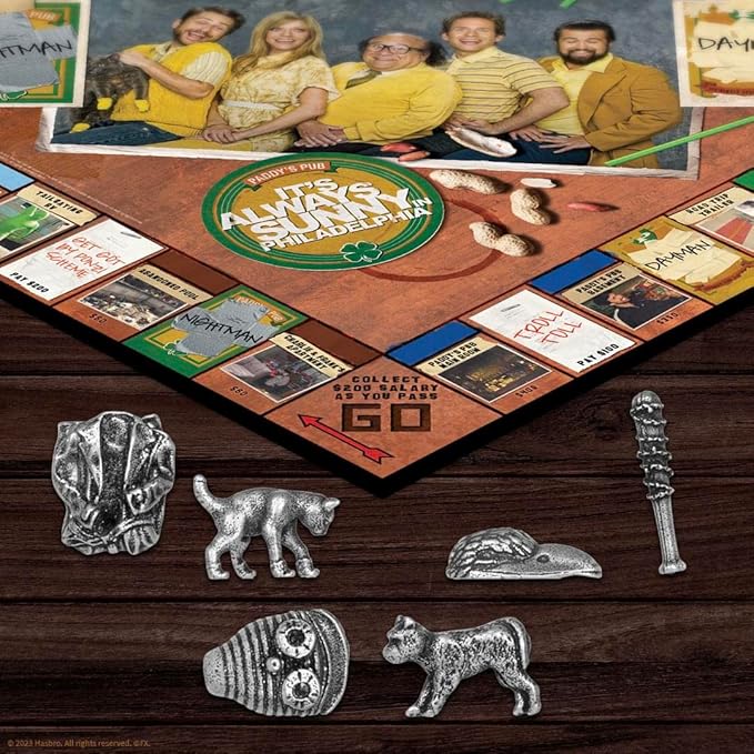 Monopoly It’s Always Sunny in Philadelphia | Officially Licensed Monopoly Board Game | Award Winning FX Sitcom
