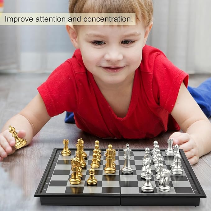 Chess Sets 8 Inch,Magnetic Chess Game,Chess Sets for Adults,Foldable Chess Board, Mini Chess Set for Kids Portable Travel Chess Set,Waterproof Chess Sets Perfect for 2 Player