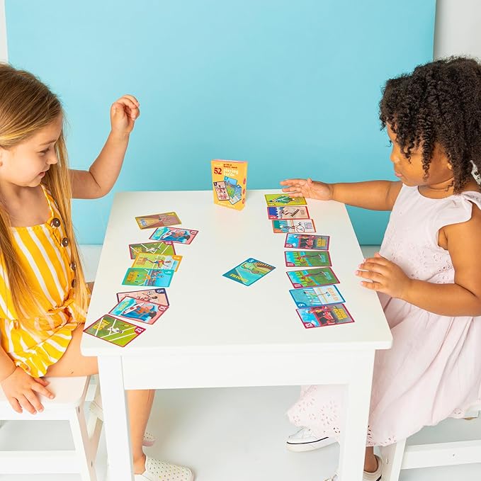 Upbounders- Sports Go Fish Cards for Boys Girls, Beginner Matching Pairs Family Game for Toddlers, Fun Numbers Flash Cards with Diverse Children