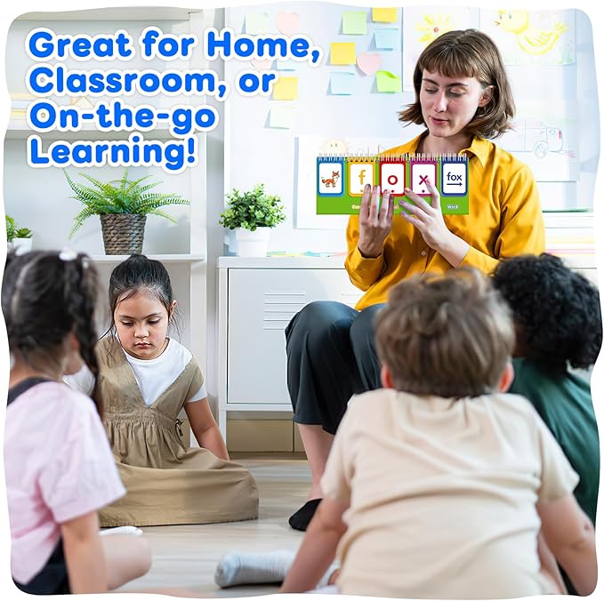 CVC Word Games,Phonics Flash Cards for Preschool Kindergarten Learning Activity,Spelling Reading Manipulative Educational Toy Speech Therapy Homeschool Classroom School Teacher Supplies