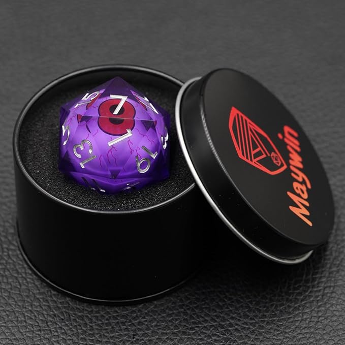 33mm Dragon Eye D20,D&D D20 dice,Liquid Core Single Dice D20 for Role Playing Table Games