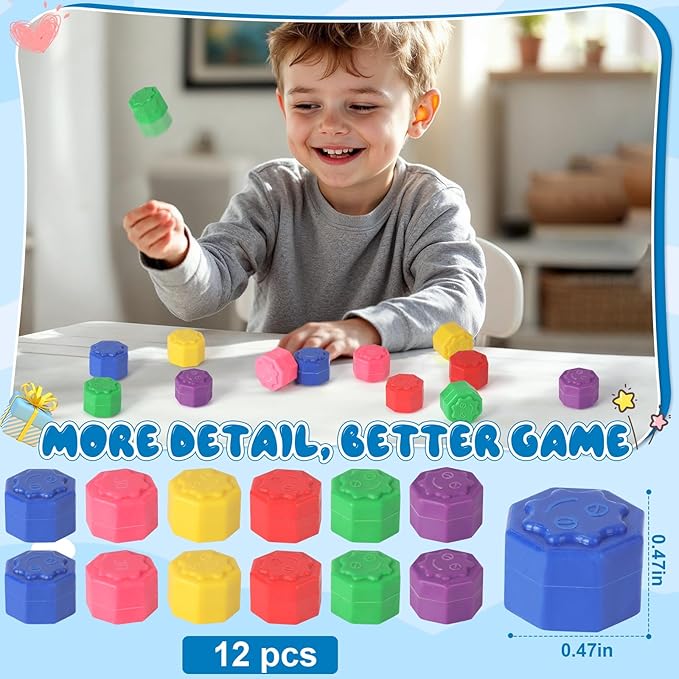 12PCS Gonggi Tossing Catching Toys - Korean Traditional Game Jacks Stone | 2SETS Plus 2PCS
