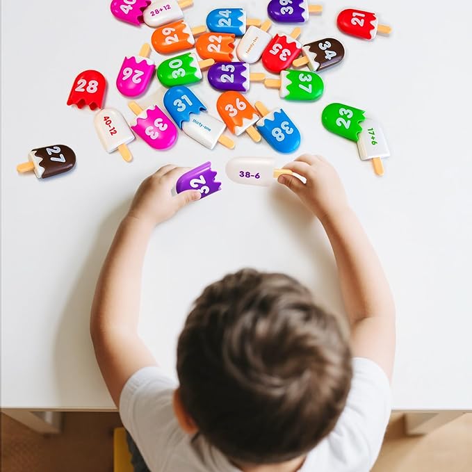 Numbers 21-40 Popsicles – Engaging Number Toys for Kids Ages 3-5 to Learn Numbers & Enhance Skills