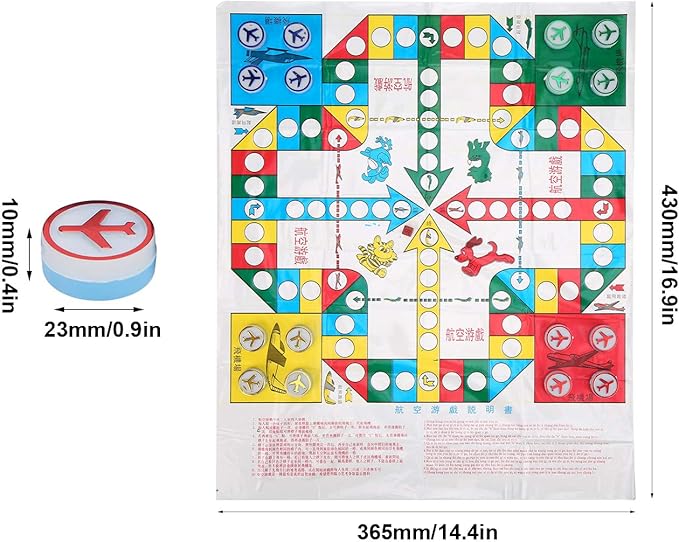 Children Aeroplane Chess, Flying Chess Clear Color for Home and Travel