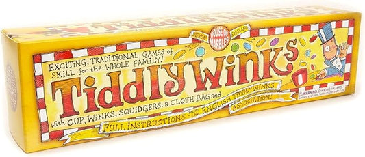 House of Marbles Tiddlywinks, a Traditional Family Game with 28 Multicolored Pieces, is a Timeless Retro Classic Travel Game for Kids or Adults with a Nostalgic Educational Board Game Feel