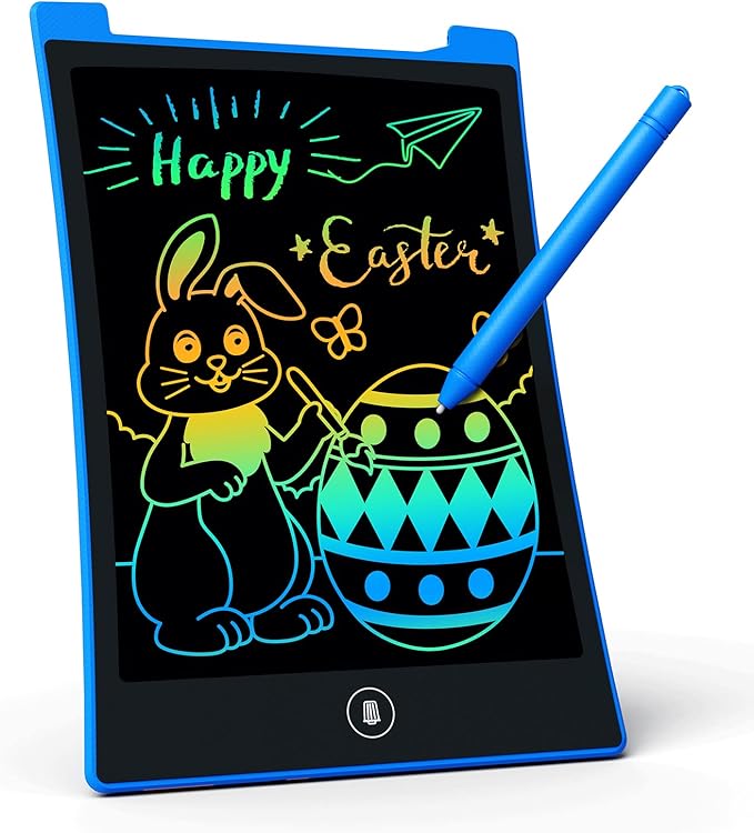 KOKODI Kids Toys LCD Writing Tablet, Colorful Toddler Drawing Pad Doodle Board Erasable, Educational Learning Toys Birthday Gifts for Girls Boys Age 3 4 5 6 7 8 Kids Road Trip Essentials（Blue）