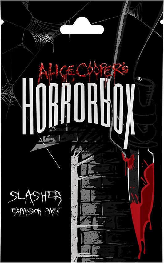 FITZ Alice Cooper's HorrorBox: Slasher Expansion Pack - Fitz Games, 40 Cards, A Haunted Party Game, Card Game of Spooky Questions Answers & Dares, 4-10 for Thrill Seekers Ages 14+