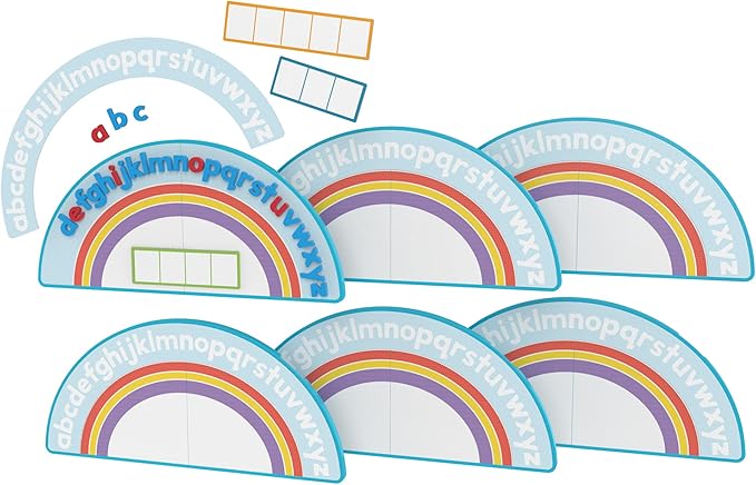 Educational Insights ABC Arc Mat AlphaMagnets® Small Group Set - Alphabet Puzzles for Kids, Letter Learning Kit, Preschool Classroom Must Haves, Magnetic Blocks, Fine Motor Toys for Toddlers Ages 3-5