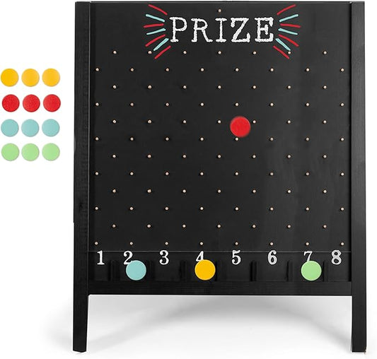 Ilyapa Board - Large Portable Prize Drop Game for Events and Trade Show - 27.5 x 41 Inch Double Sided - Wooden A-Frame Chalkboard Sign, Eraser
