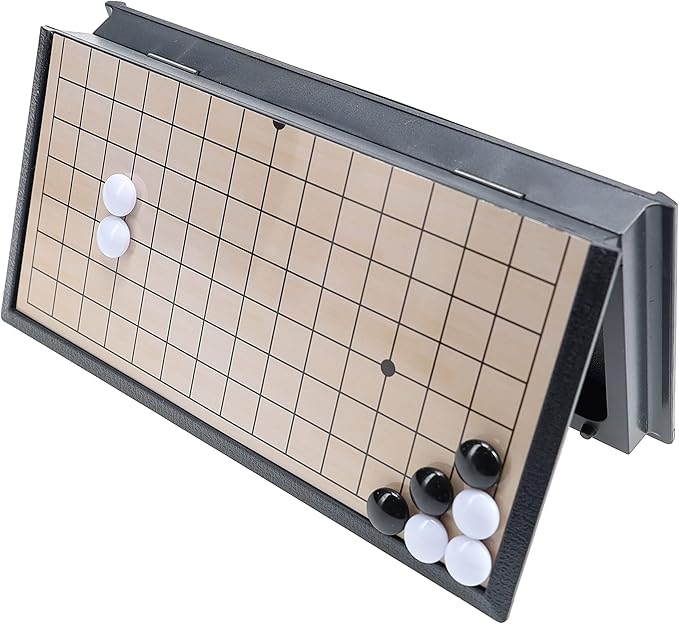 Travel Magnetic Go Game Set - 8 inch Travel Games for Adults, Magnetic, Go Game Board Set, Pocket Game for Vacation, Portable Size