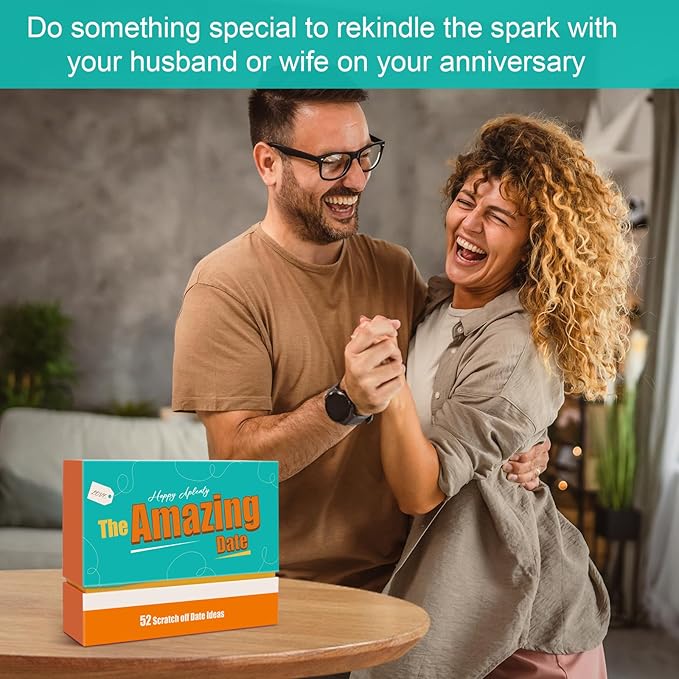 52 Fun and Romantic Scratch Off Date Ideas for Her, Him, Girlfriend, Boyfriend, Wife, or Husband - Couples Gift for Valentine's Day, Anniversaries, Date Night and Birthdays