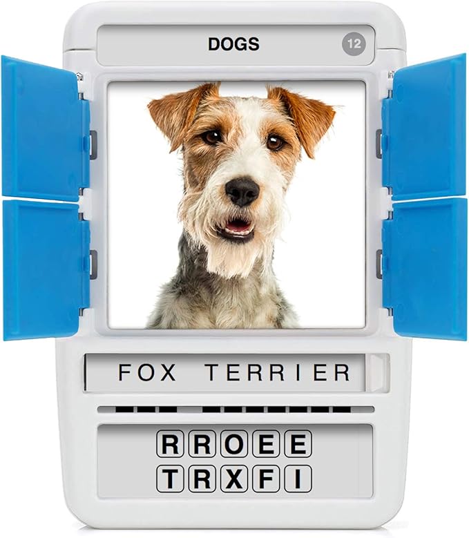 100 PICS Dogs Travel Game | Learn 100 Dog Breeds Flash Cards with Slide Reveal Case | Card Game, Gift, Stocking Stuffer | for Kids and Adults | Ages 6+