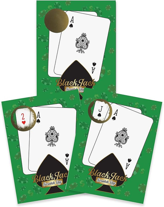 My Scratch Offs Casino Night Scratch Off Party Game Cards 26 Pack Gambling (Blackjack