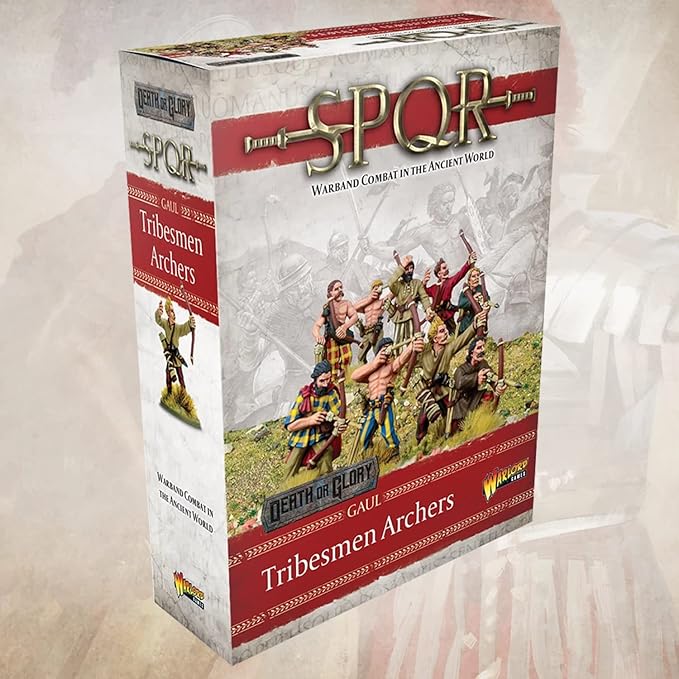 Wargames Delivered SPQR - Gaul - Tribesmen Archers. 28mm Miniatures Base, Roman and Greek Military Legion Miniatures for Miniature Wargames, and Roman War Games by Warlord Games