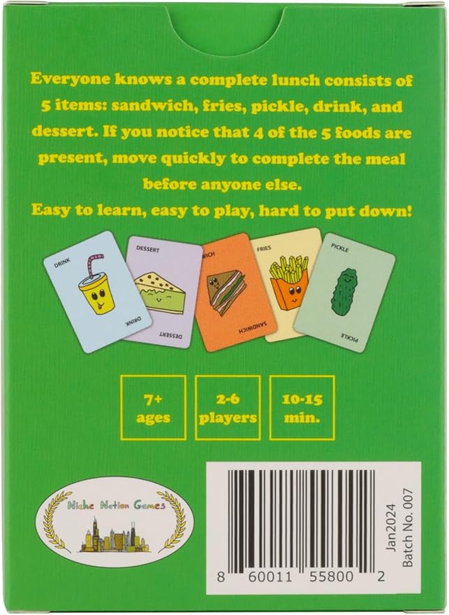 Lunch Break - Card Game with The Thrill of Slapjack and Suspense of Spoons - Fast-Moving Card Slapping Fun for Adults and Kids Ages 7+ and 2-6 Players - New Games for Game Night