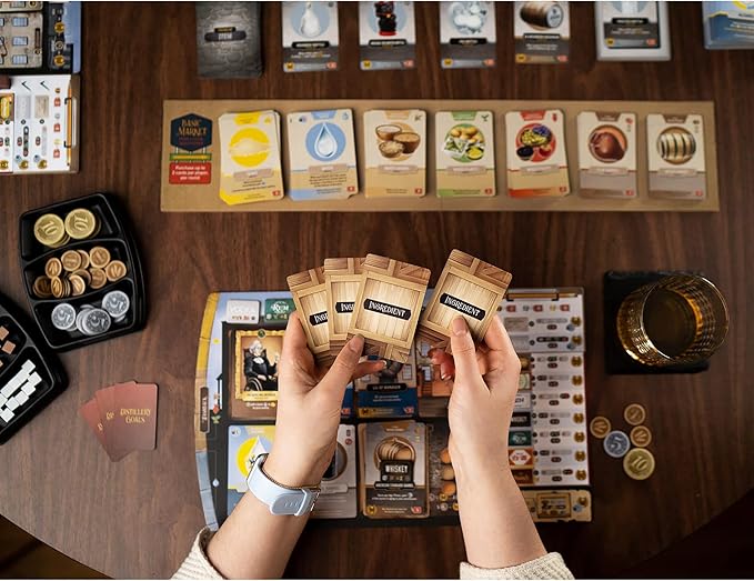 Distilled: A Spirited Strategy Game, Highly-Thematic Euro Game, Strive for The Title of Master Distiller, 1 to 5 Players, Ages 14 and up