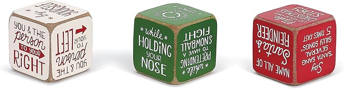 DEMDACO Party Starter Dice Amazing Colorful 2 x 2 MDF Wood Christmas Activity Game