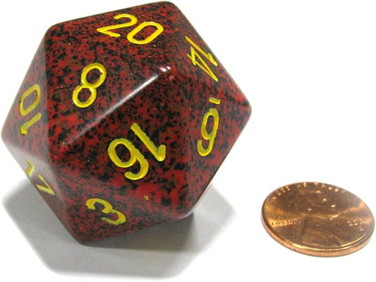 Jumbo d20 Counter - Speckled 34mm Dice: Mercury