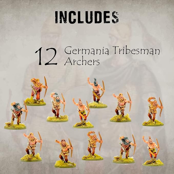 Wargames Delivered SPQR - Germania - Tribesmen Archers - Cavalry. 28mm Base, Roman and Greek Military Legion Miniatures for Miniature War Games, and Roman War Games by Warlord Games