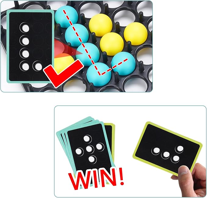 LANBOUY Bounce Ball Party Game, Table Top Games Family Party Jumping Connect Tabletop Board Toys Bounce Battle Ball Game, Funny Tabletop Toys for Adults and Kids