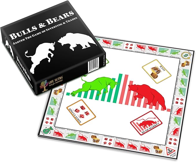 Life Sutra: Bulls & Bears - Easy-to-Play Financial Board Game for Ages 12+ | 2-6 Players | Learn Stocks, Crypto & More | STEM-Approved