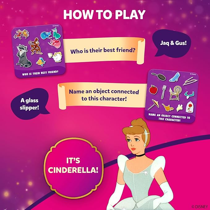 Skillmatics Guess in 10 Junior Disney Princess for Kids, Girls, Boys Who Love Card Games, Board Games, Cinderella, Ariel, Jasmine, Gifts for Ages 3, 4, 5, 6, Travel Friendly