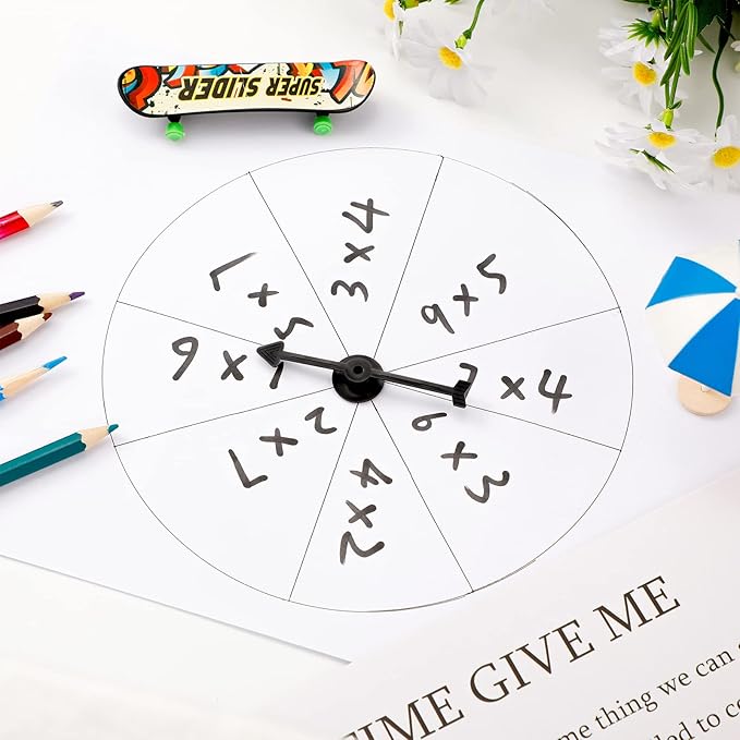 50 Packs Arrow Spinners Black Game Plastic Spinner Board Toys for Party School Classroom Home Using(3 Inches)