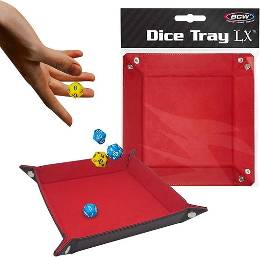 BCW Square Dice Tray - Red | 7x7 Inches | Ideal for Dungeons and Dragons, Pathfinder, etc | Dice Rolling Tray Gaming Accessory for Tabletop RPGs and Board Games…