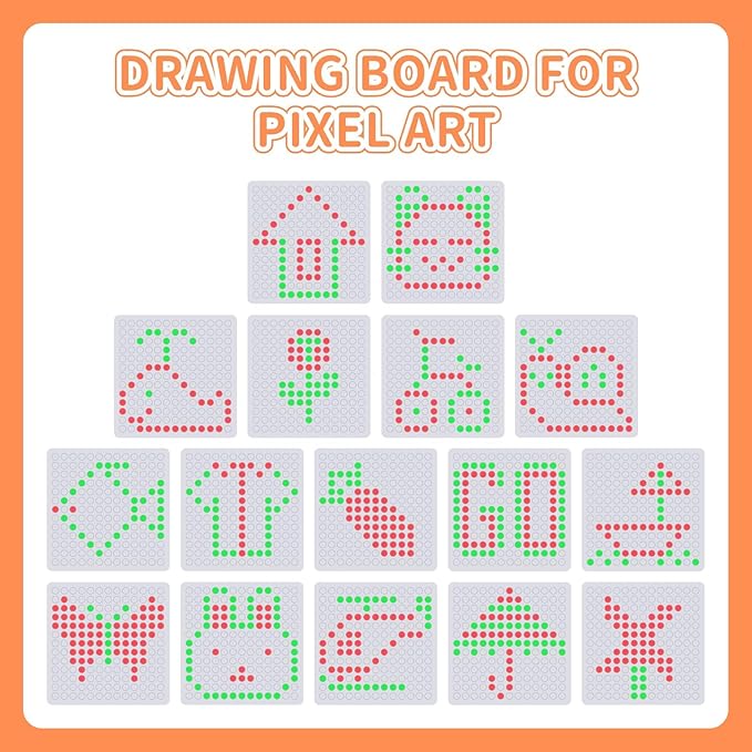 Handheld Game for Kids, Kids Games, Board Games,Family Games Chess Game for Kids and Adults, Calming Board Strategy Game Casual Interactive for Relieve Stress, Pixel Drawing Board for Girls Boys