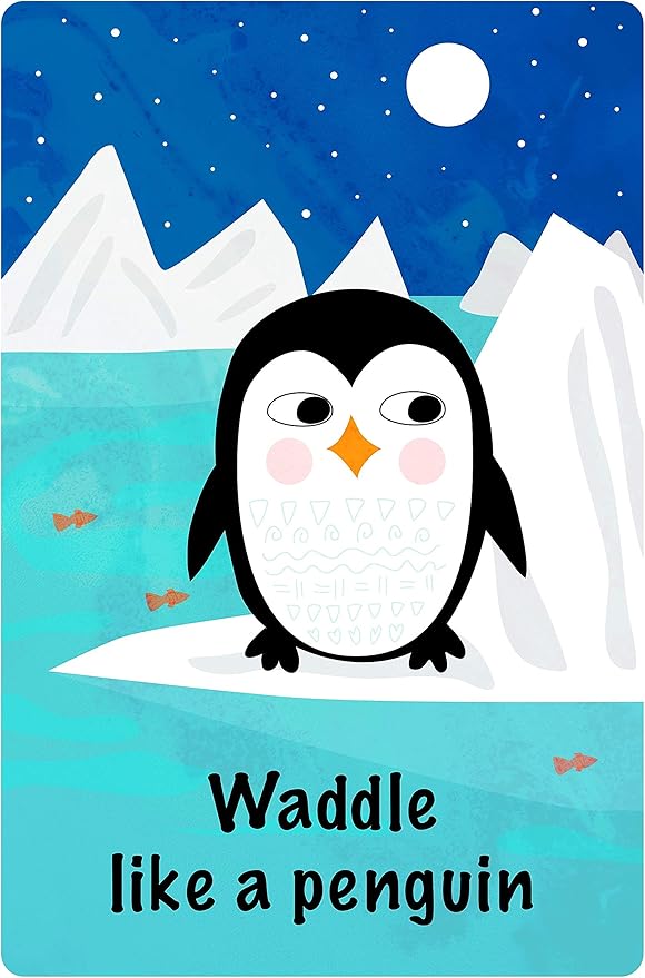 Creative Mango. Animal Action Cards. 25 Engaging Cards. Card Game for Toddlers. Active Toddler Game. 4"x6".