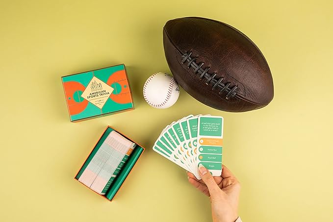Skyline Collection Trivia Set - American Sports Trivia, 140 Question Cards - Game Night Entertainment for Families & Friends