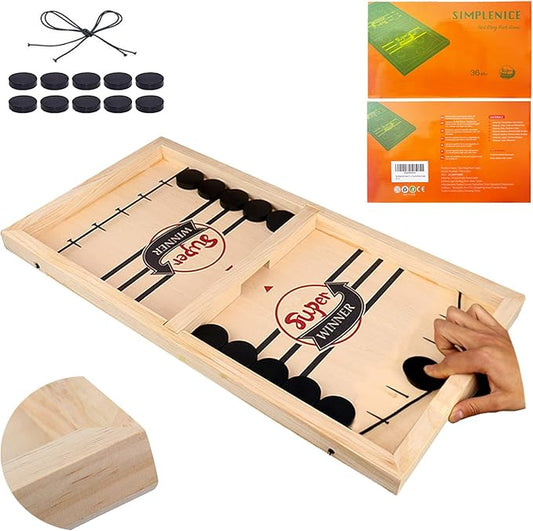 Fast Sling Puck Game,Sling Puck Game, Sling Board Games Toy,Paced Winner Board Games Toys for Kids & Adults